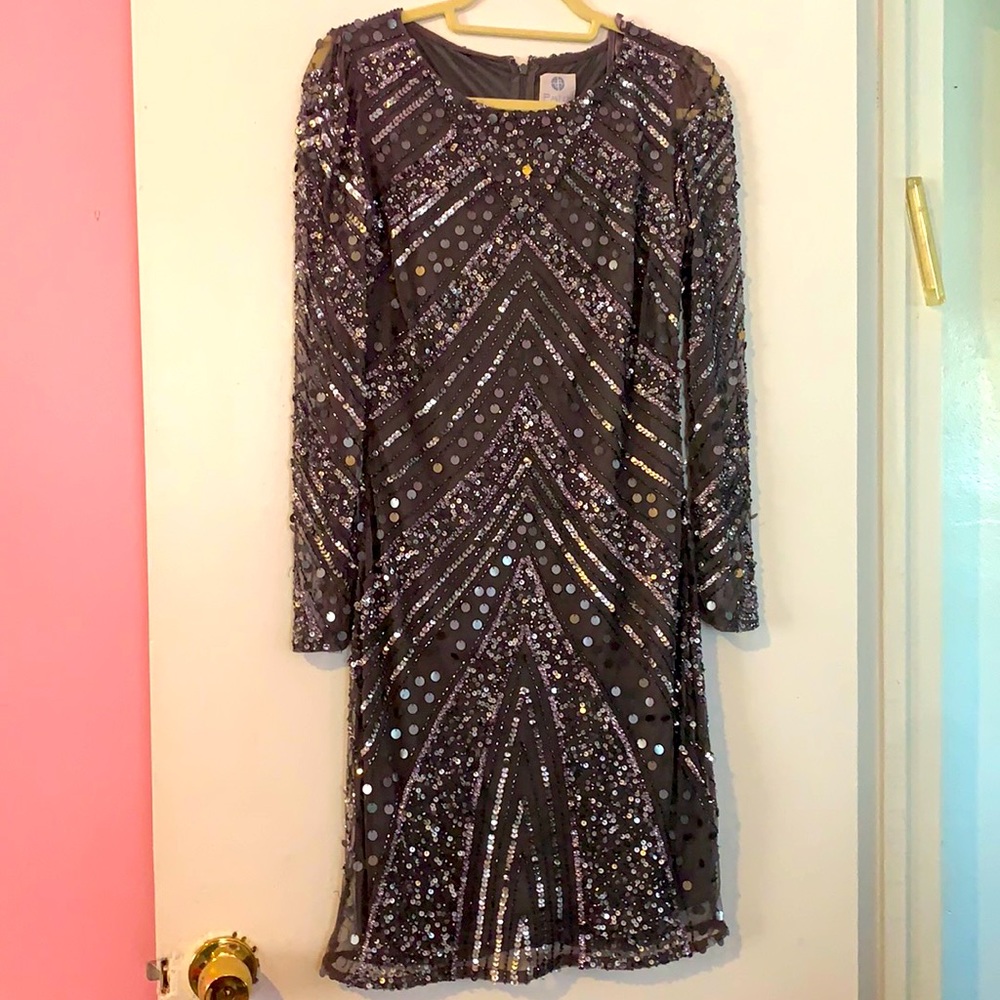 Party dress silver with the beads